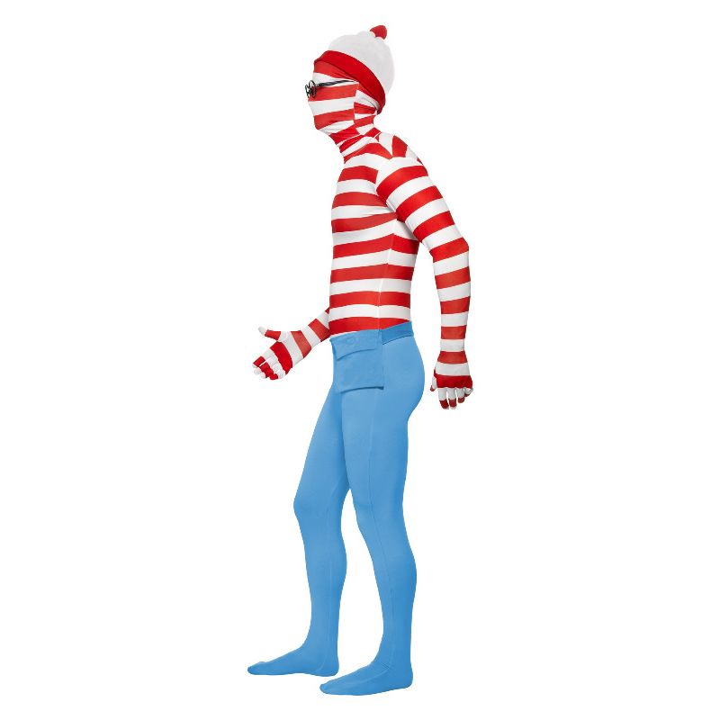 Where's Wally? Second Skin Costume Red & White Adult_3