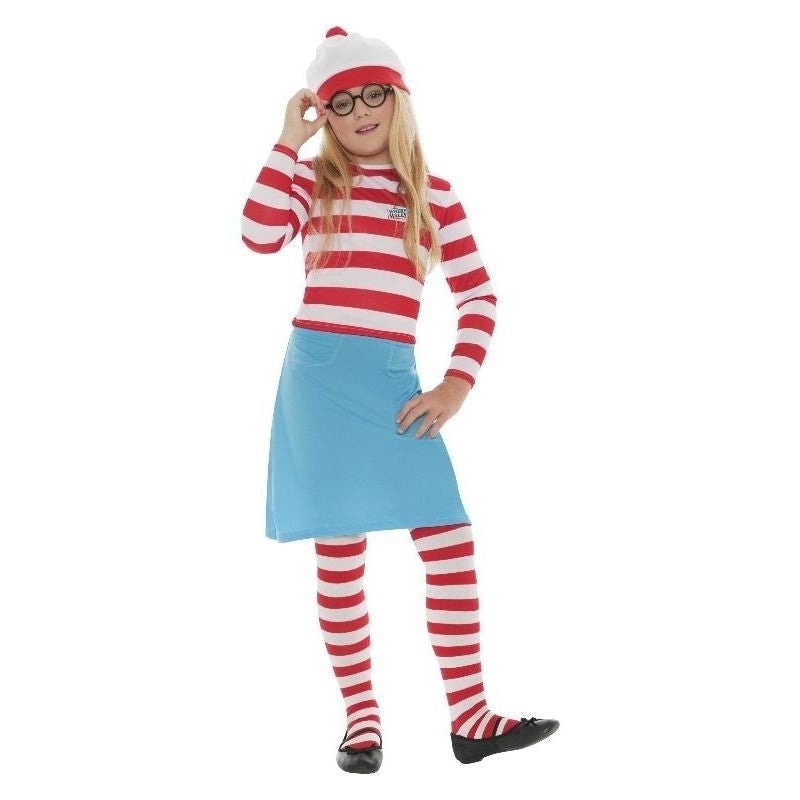Wheres Wally? Wenda Licensed Costume Kids Red White Blue_2