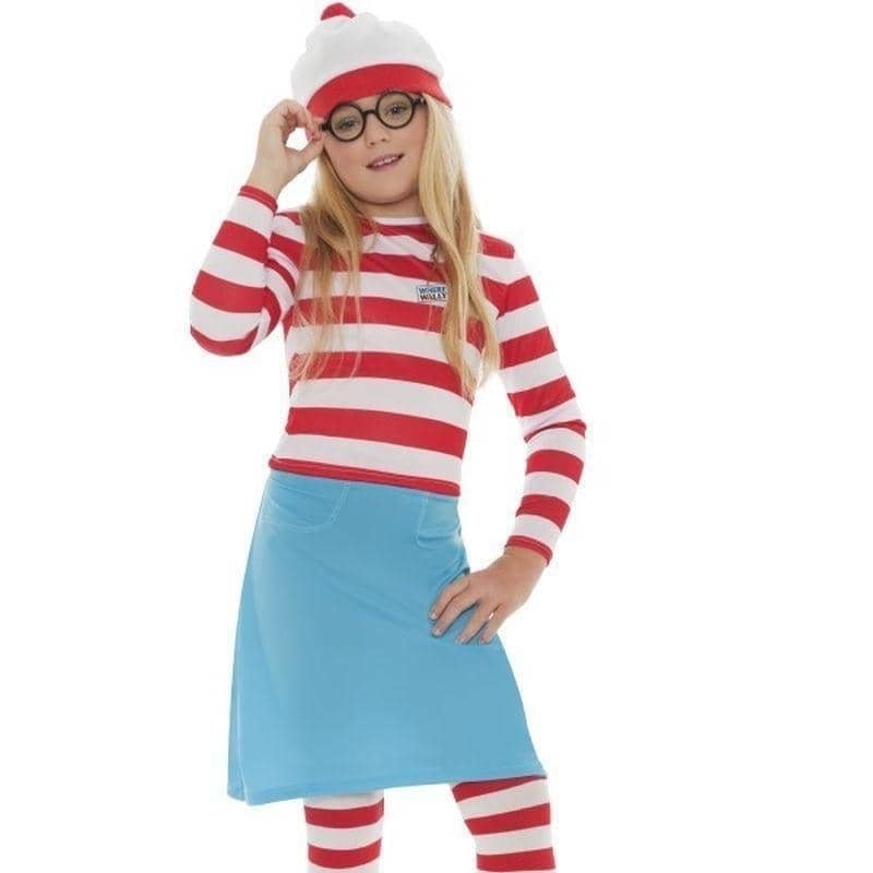Wheres Wally? Wenda Licensed Costume Kids Red White Blue_1