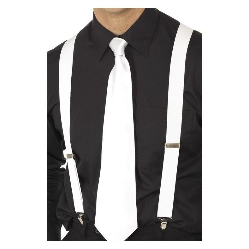 Size Chart White Elasticated Braces Adult