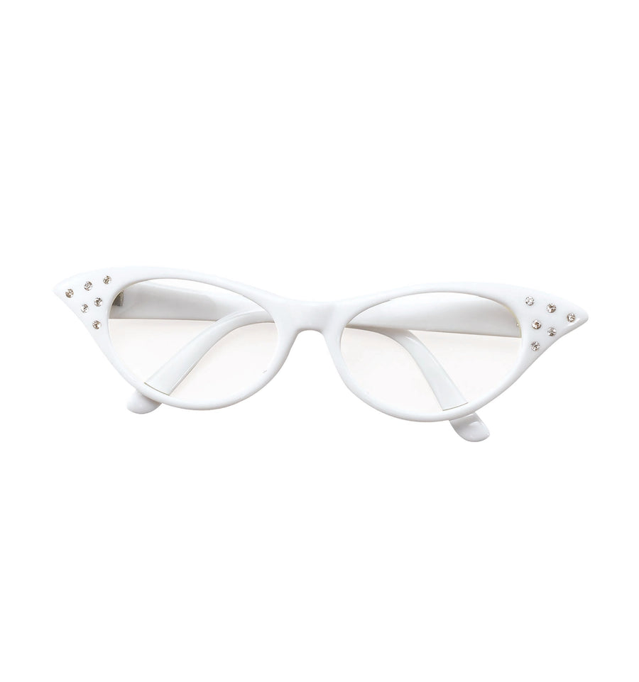 White Glasses 50s Style Costume Accessory_1