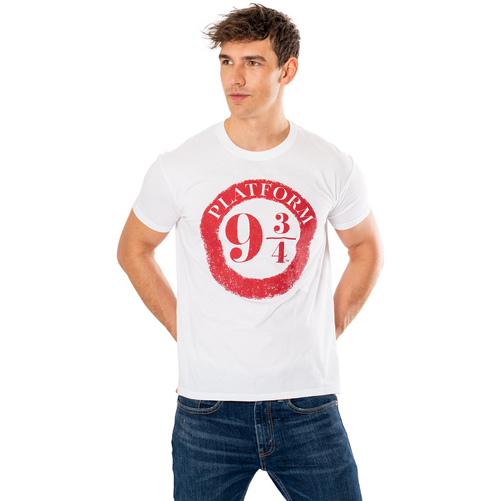 White Platform 9 3/4 Harry Potter Unisex T-Shirt Adult_1