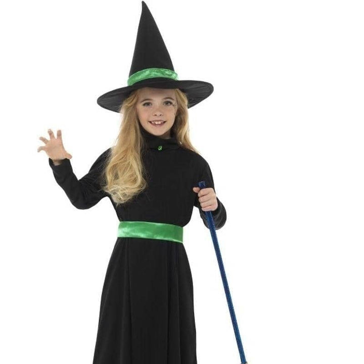 Wicked Witch Costume Kids Black Green_1