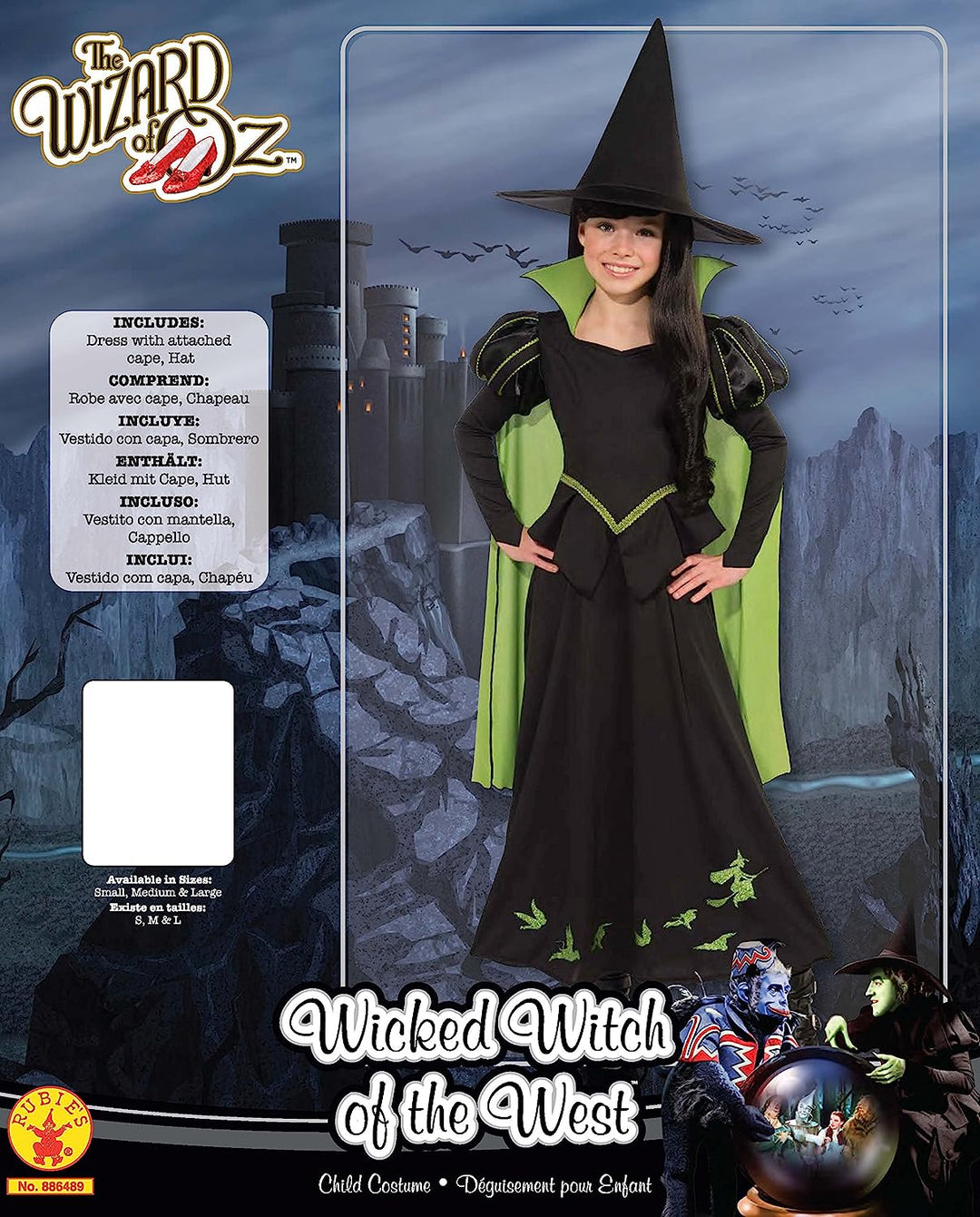 Wicked Witch The West Costume Wizard Of Oz Girls_3