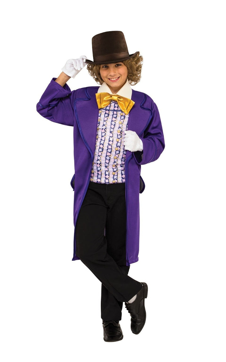 Willy Wonka Boys Purple Costume with Hat_1