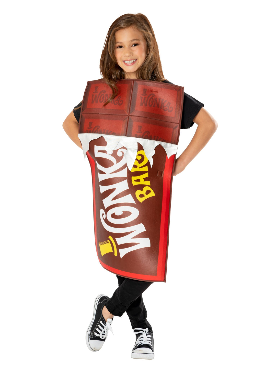 Size Chart Willy Wonka Chocolate Bar Tabard Kids Costume