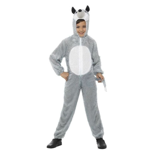 Wolf Costume Kids Jumpsuit Grey White 2