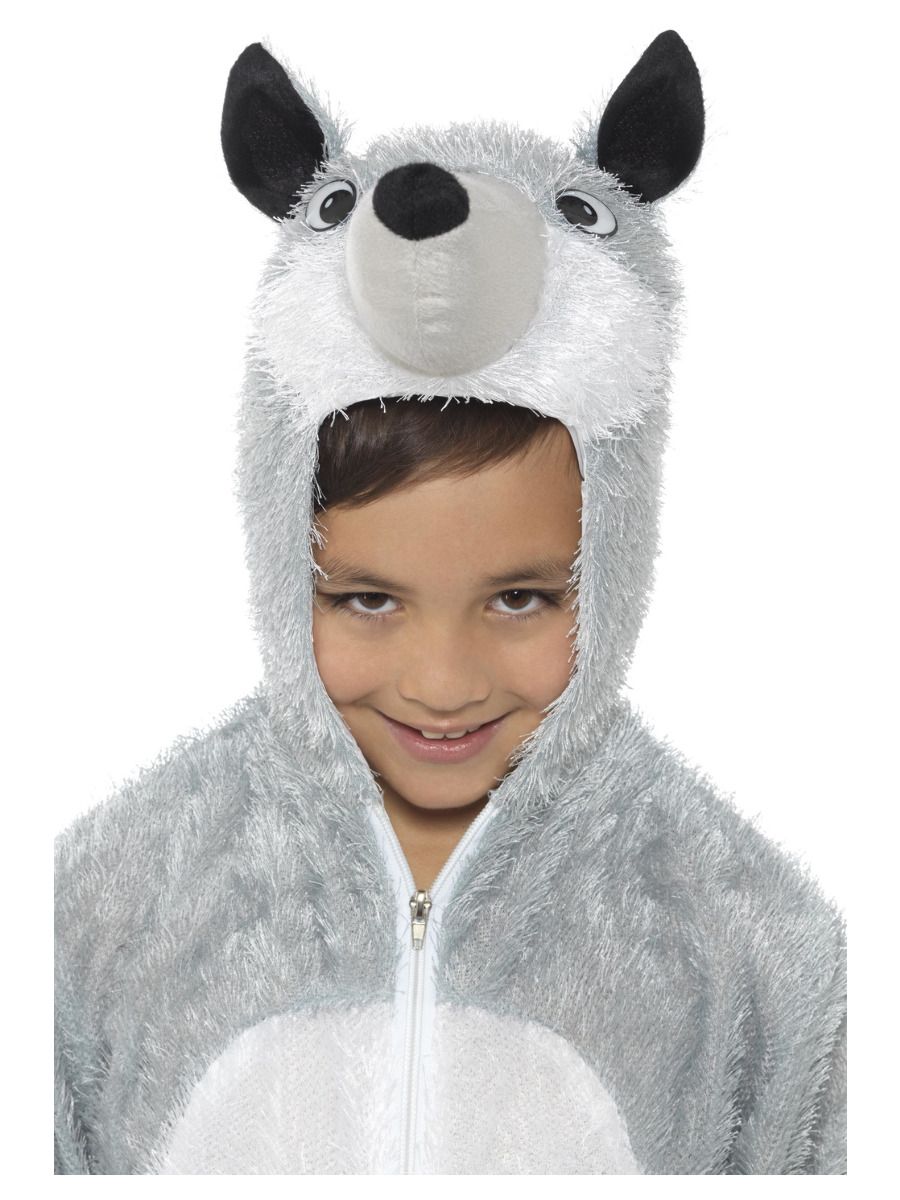 Wolf Costume Kids Jumpsuit Grey White_3