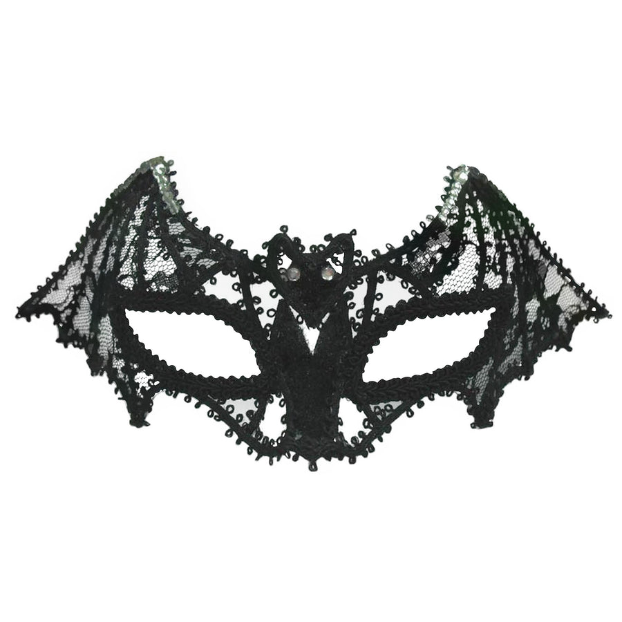 Womens Bat Mask Lace Eye Masks Female Halloween Costume_1