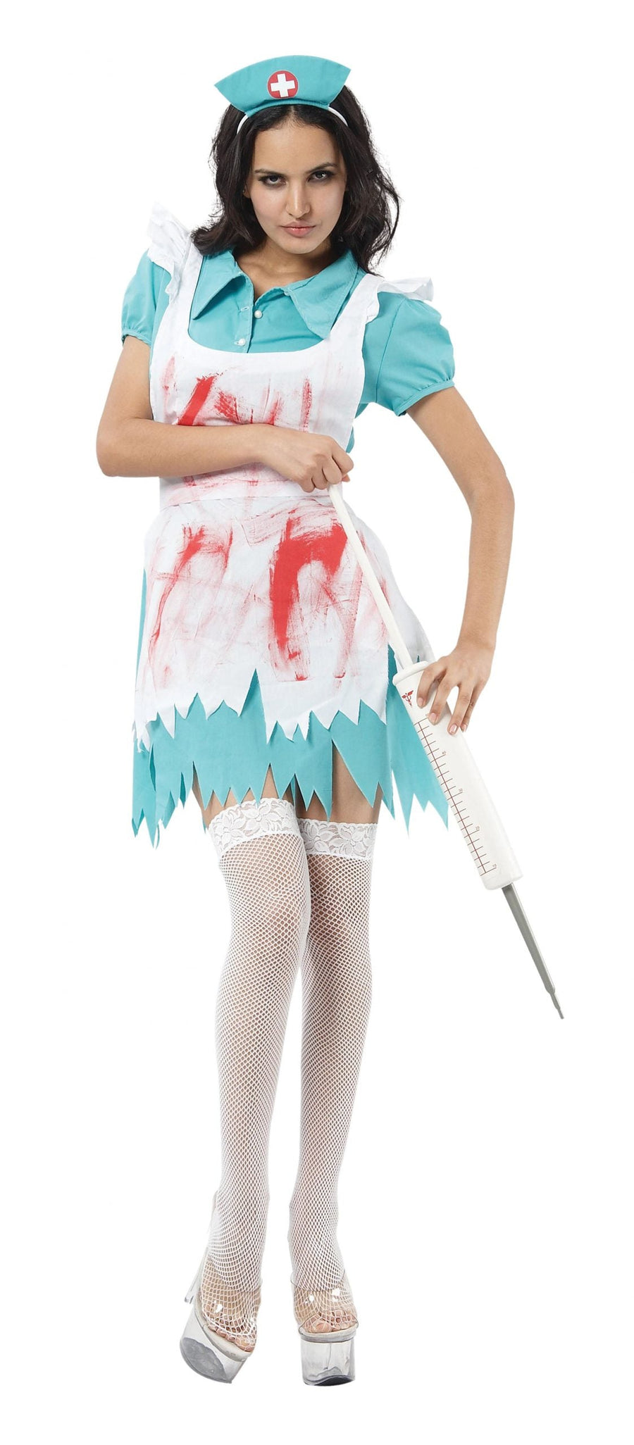 Womens Blood Splatter Nurse Adult Costume Female Halloween_1