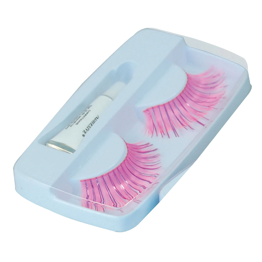 Womens Eyelashes Pink Miscellaneous Disguises Female Pair Halloween Costume_1