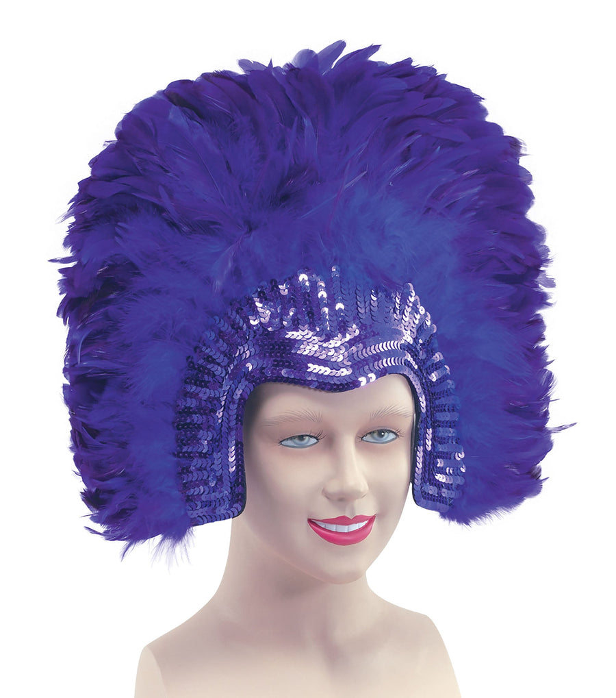 Womens Feather Headdress Purpledeluxe Costume Accessories Female Halloween_1