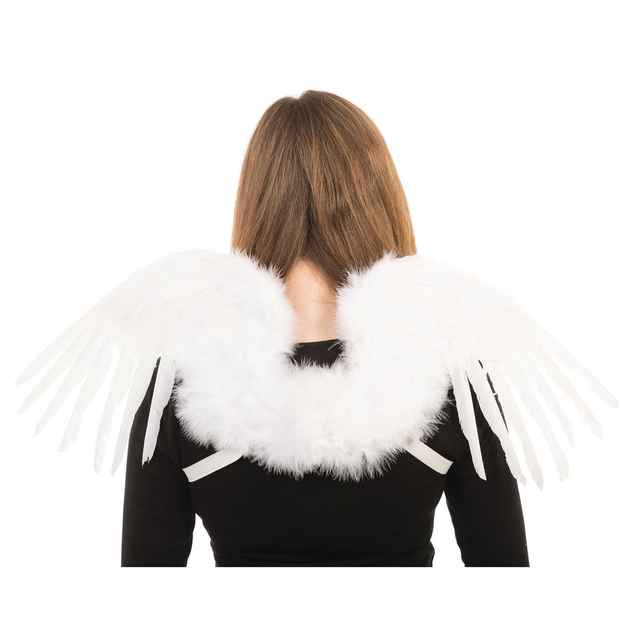 Womens Feather Wings Mythical White 80x26 Costume Accessories Female Halloween_1