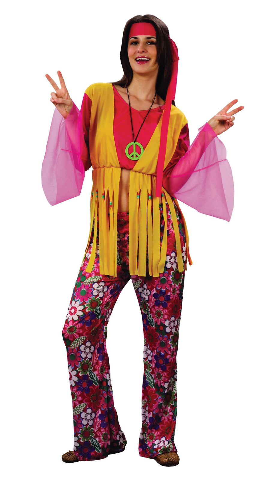 Womens Hippy Woman Budget Adult Costume Female Halloween_1