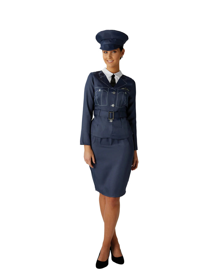 Womens RAF Girl Costume Military Suit_2