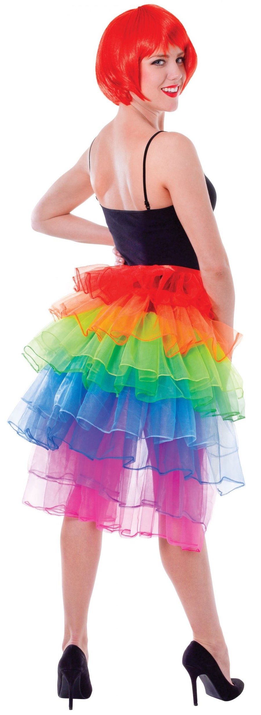 Womens Rainbow Bustle Skirt Costume Accessories Female Halloween_1