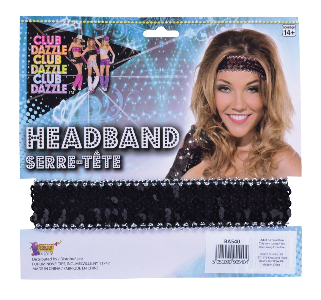 Womens Sequin Headband Black Costume Accessories Female Halloween_1
