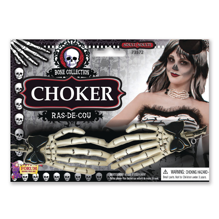 Womens Skeleton Hand Choker Costume Accesories Female Halloween_1
