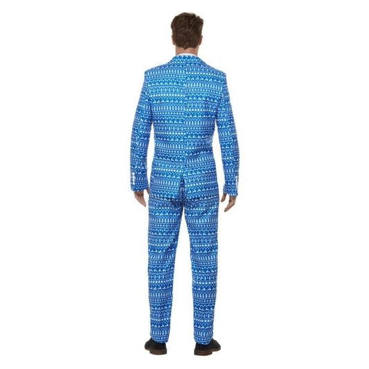 Wrapping Paper Suit Blue Mens Costume 2