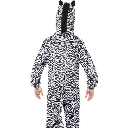 Zebra Costume Adult Black and White Jumpsuit 2