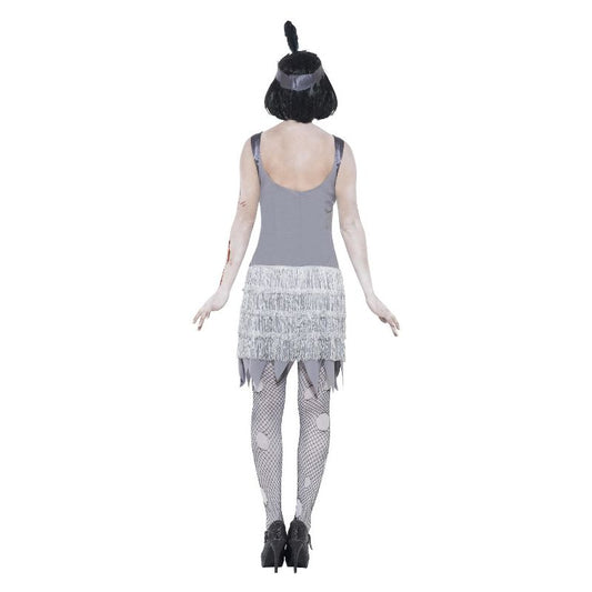 Zombie Flapper Dress Costume Grey Adult 2
