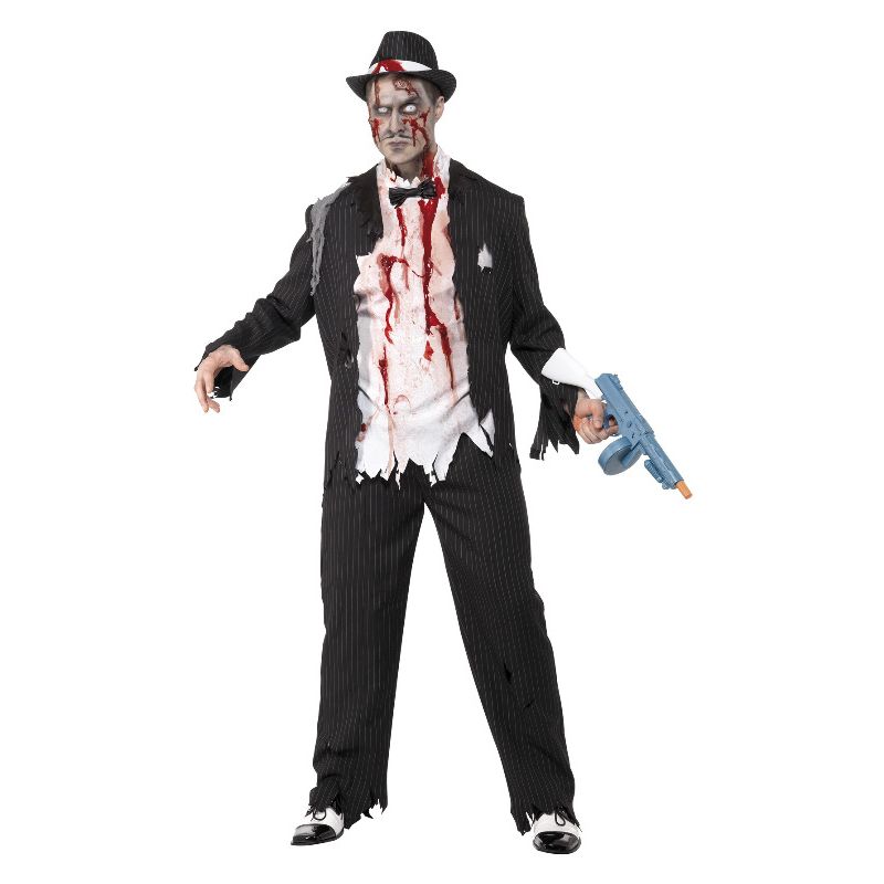 Zombie Gangster Costume Black Adult_1
