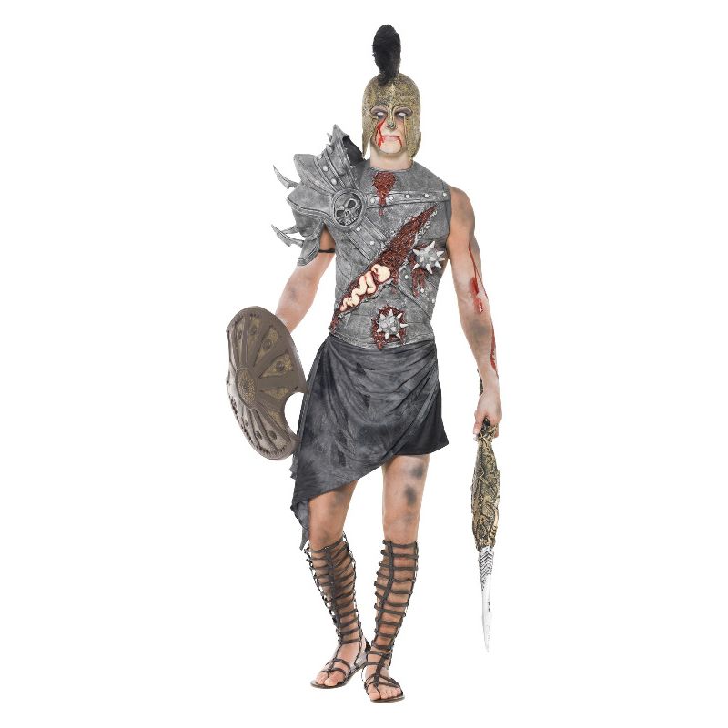 Zombie Gladiator Costume Black Adult_1
