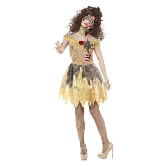 Zombie Golden Beauty Fairytale Costume Womens Yellow 2