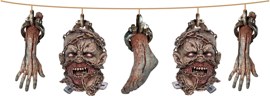 Zombie Head + Limbs Garland Halloween Items_1