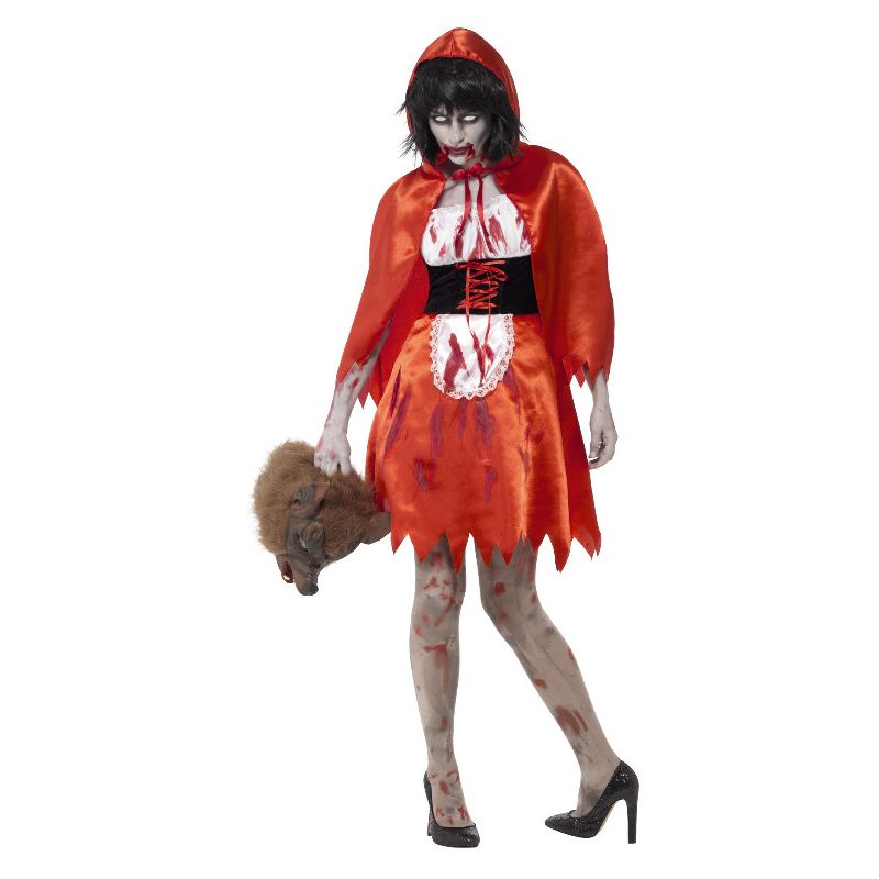 Zombie Little Miss Hood Costume Red Adult_1