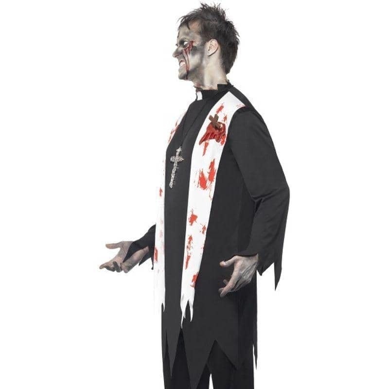 Zombie Priest Costume Adult Black White_3