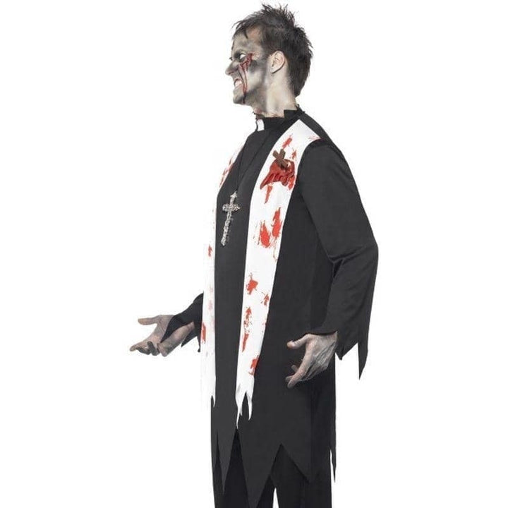 Zombie Priest Costume Adult Black White_3