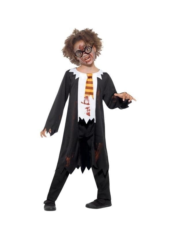 Zombie Student Costume Child Black White_1
