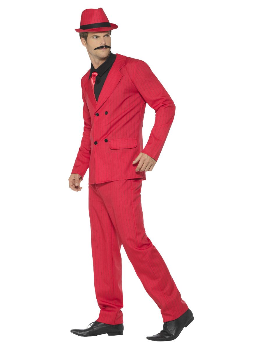 Zoot Suit Adult Mens Red Gangster Costume_2