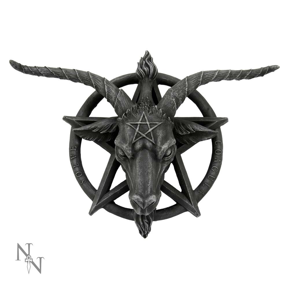 Baphomet Head Goat God Deity Pentagram Wall Plaque 40cm