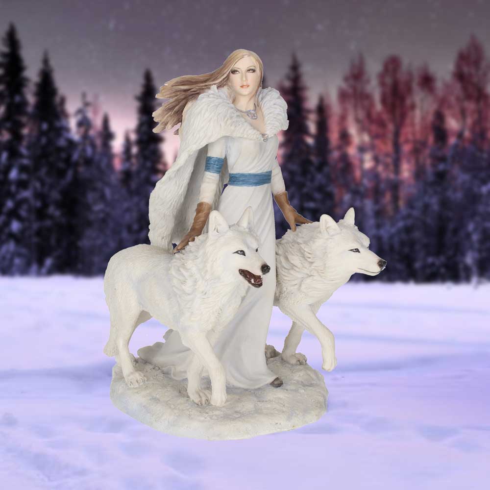 Winter Guardians Wolf Companion Figurine 23cm by Anne Stokes 7