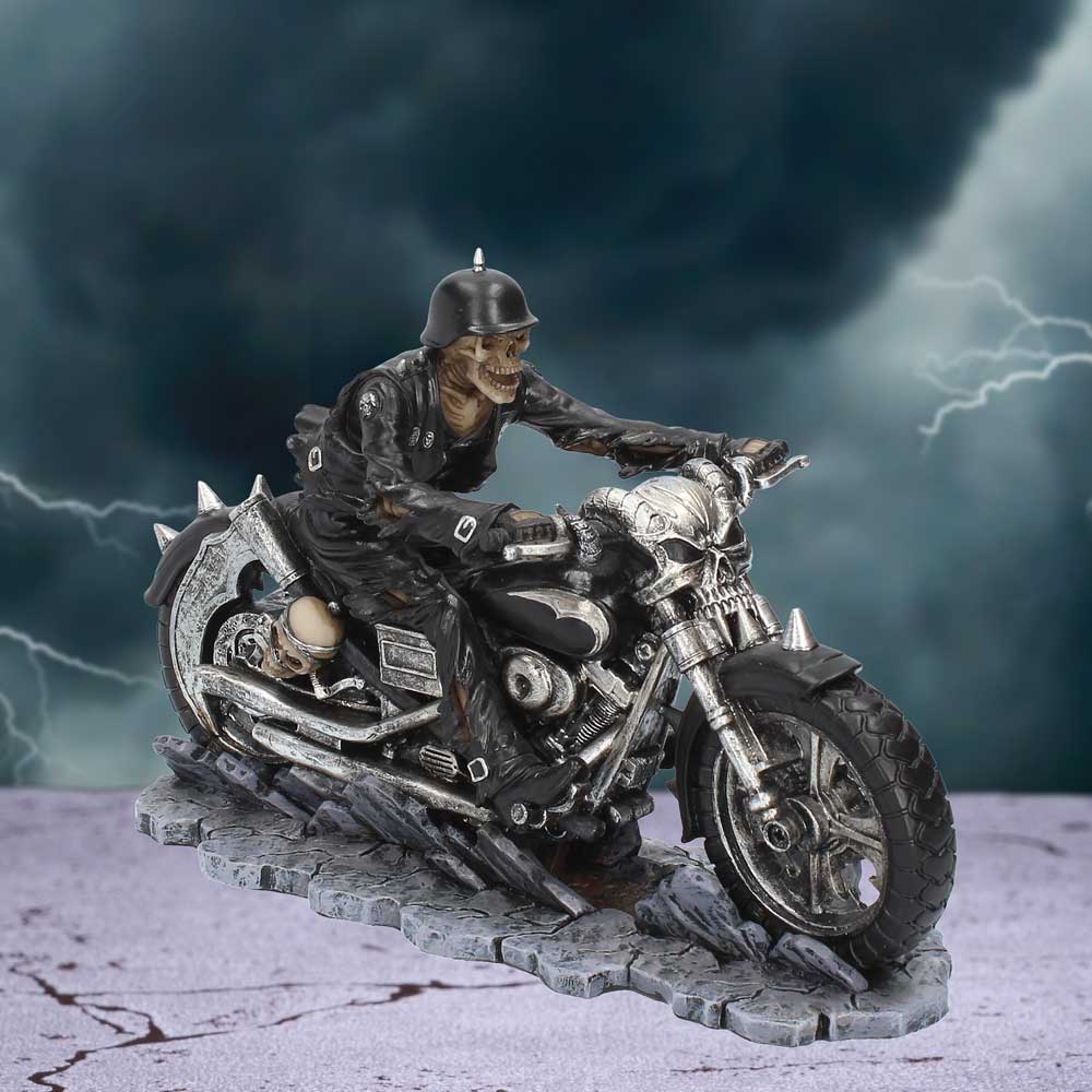 Hell on the Highway Skeleton Motorbike Ornament Figurine 20.5cm 7