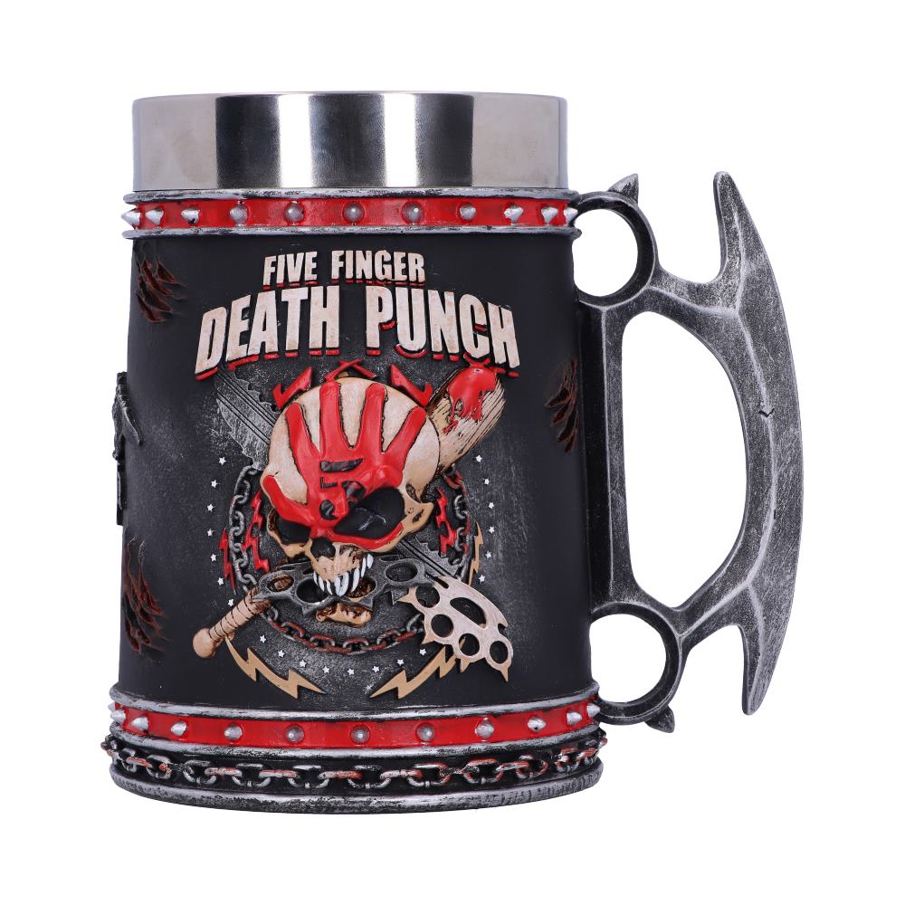 Five Finger Death Punch Tankard Knuckle Duster Skull Mug 1