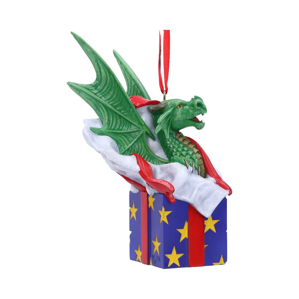 Anne Stokes Surprise Gift Hanging Ornament 12.5cm