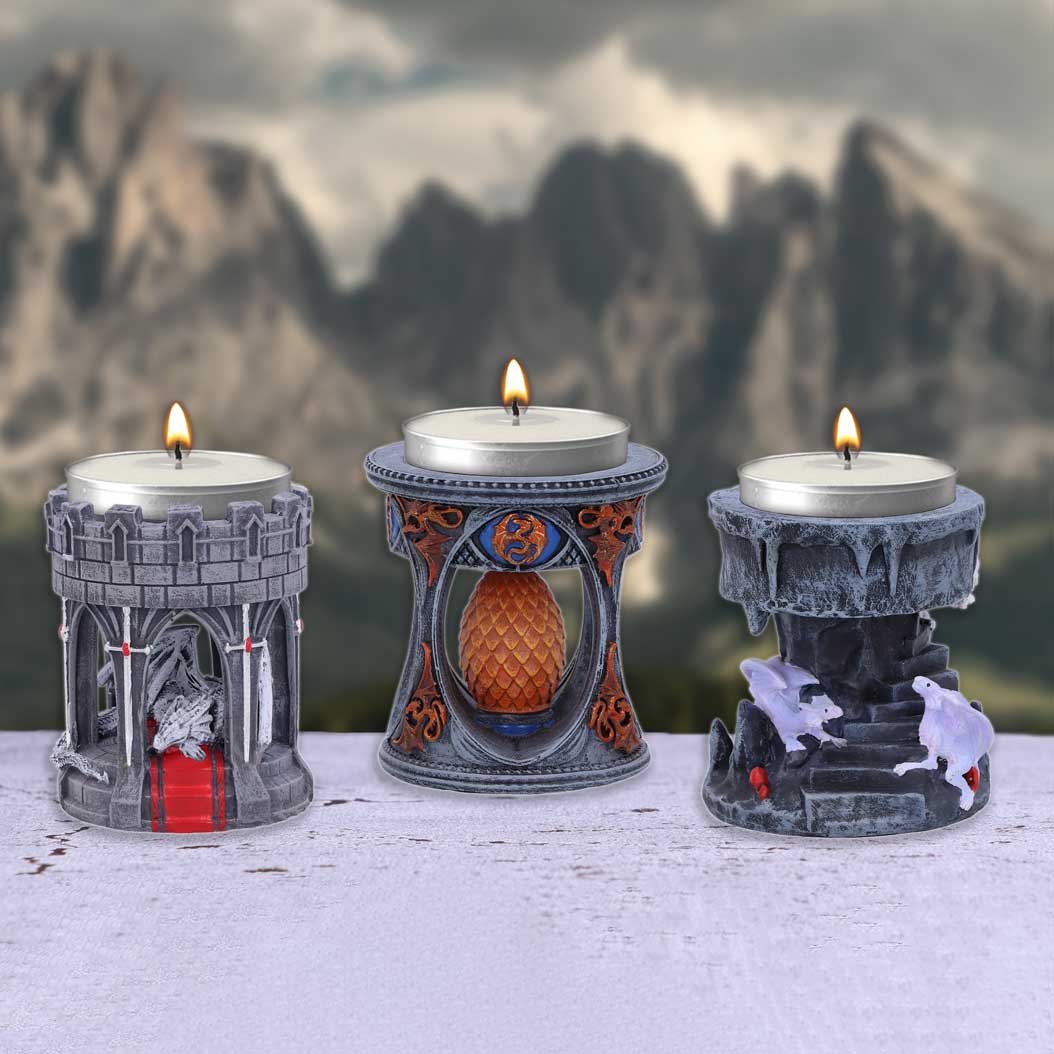 Anne Stokes Dragon Mage Tea Light Candle Holder 6cm 8