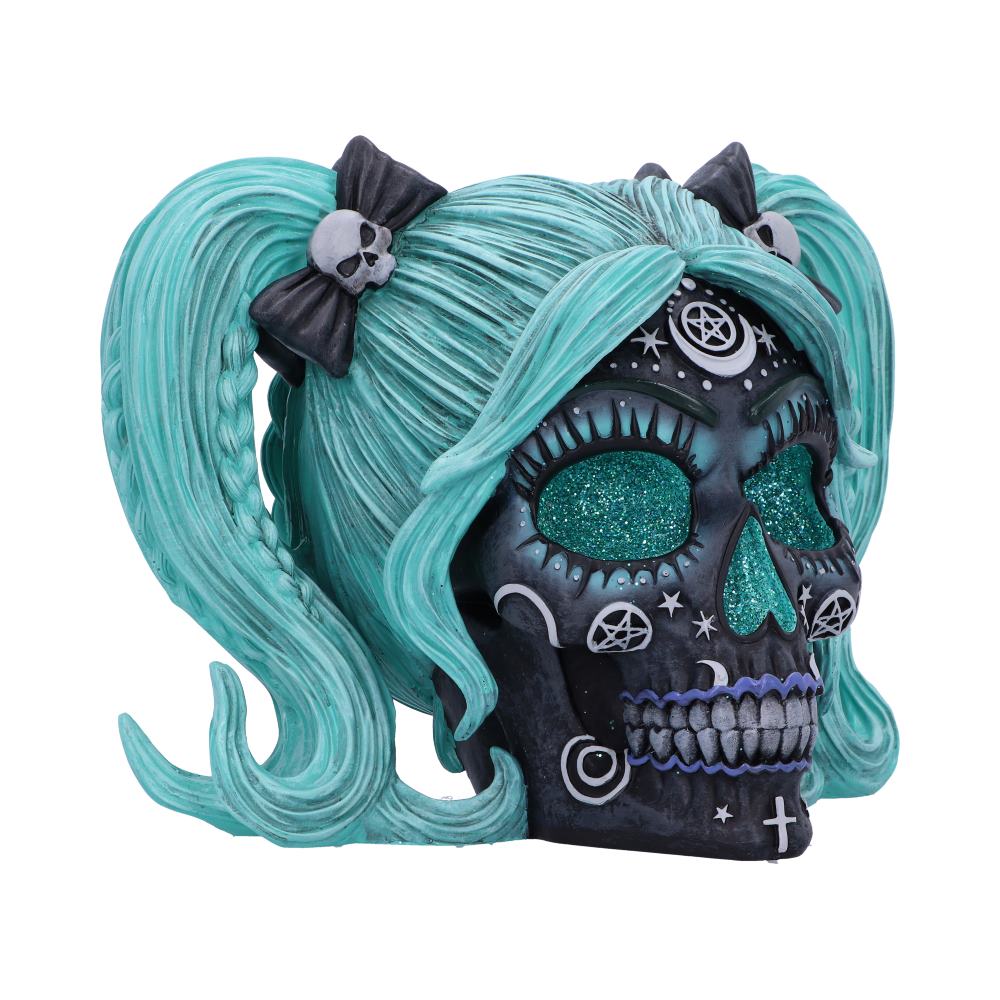 Drop Dead Gorgeous Cute and Cosmic Witchy Doll Skull 19.5cm
