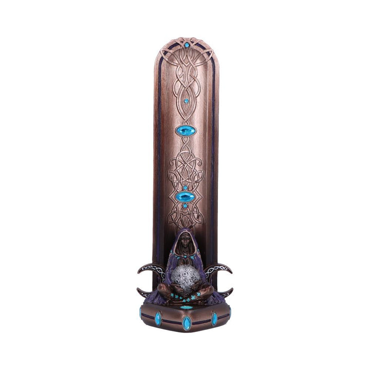 Triple Moon Goddess Bronze Incense Burner 22.5cm