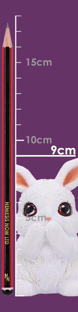 Three Wise White Bunny Figurines Bunnies 9cm 8