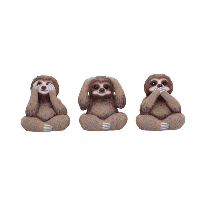Three Wise Sloths Figurines by Nemesis Now 8cm