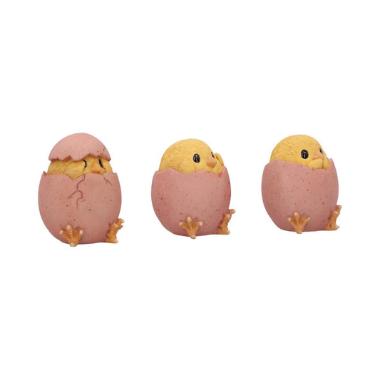 Three Wise Chicks 6.7cm Resin Figurines 2