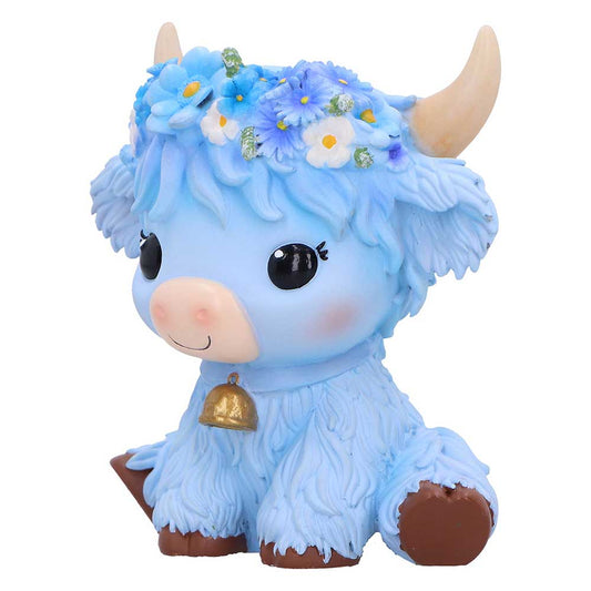 Bluebell Blue Flower Cow Figurine 10.8cm 2
