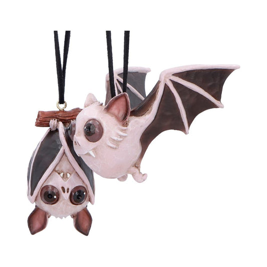 Sneak and Peak Halloween Hanging Ornaments Set of Two 6.7cm 2