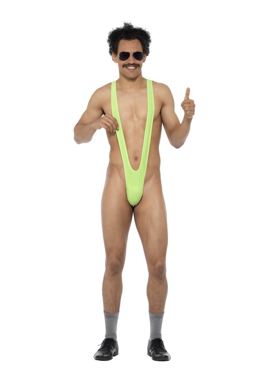 Borat Mankini Adult Lime Green Costume Swimsuit_1