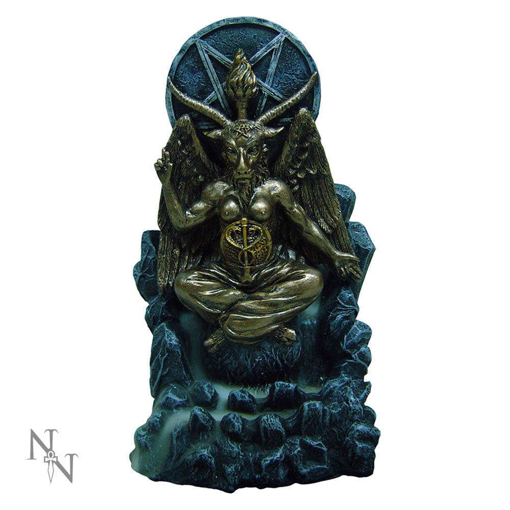 Baphomet Antiquity Occult Backflow Incense Burner Gothic Ornament 18cm