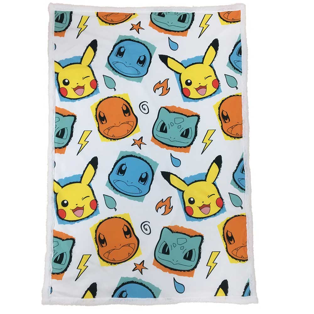 Pokemon Starter Throw Featuring Faces 100 x 150cm
